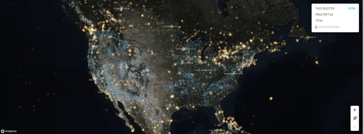 Blue Dots in United States of America in Earth 2